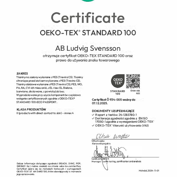 ally - oekotex svensson PL